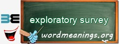 WordMeaning blackboard for exploratory survey